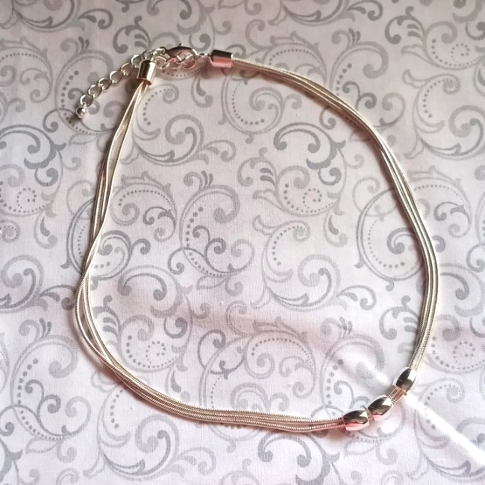 Silver TriStrand Necklace - Picture 5 of 6